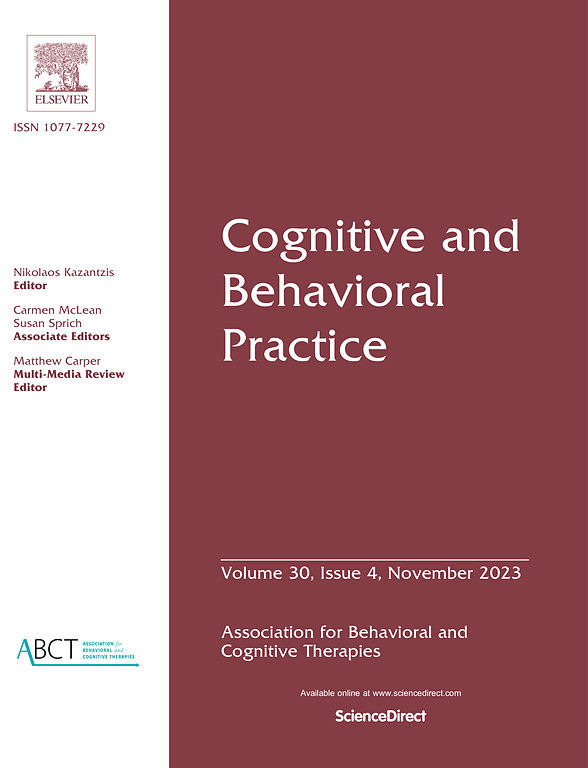 Go to journal home page - Cognitive and Behavioral Practice
